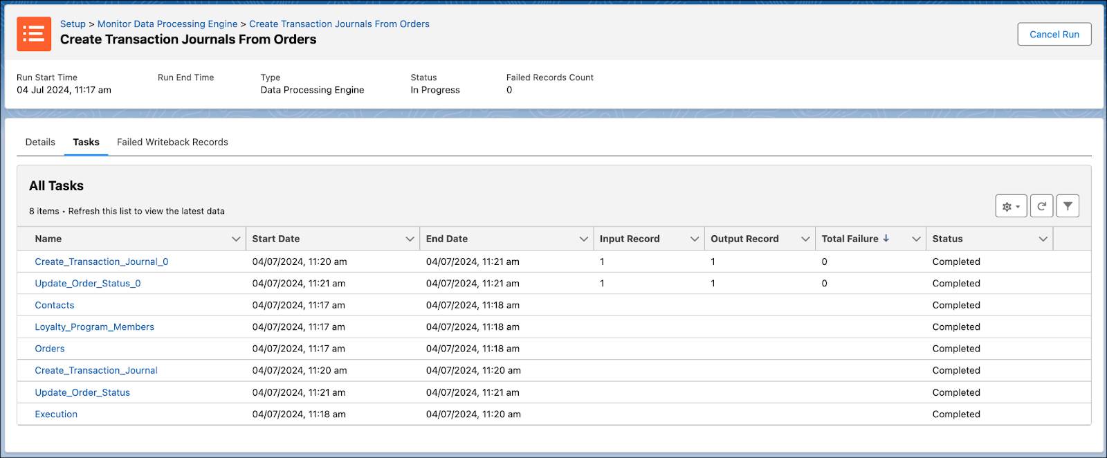 Run Data Processing Engine Definitions | Salesforce Trailhead