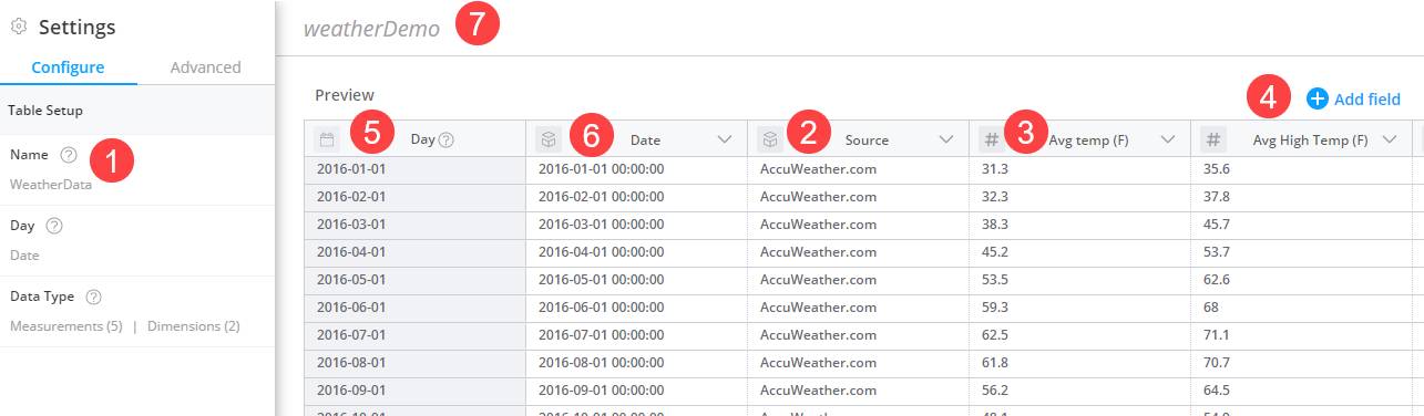 LiteConnect preview screen with numbers showing each available option.