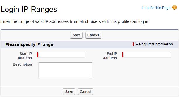 Trusted IP range selection