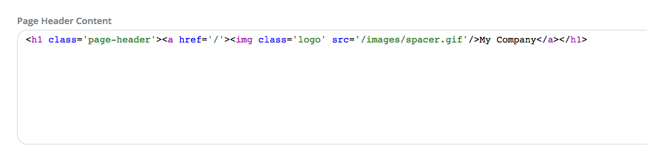 Default header content