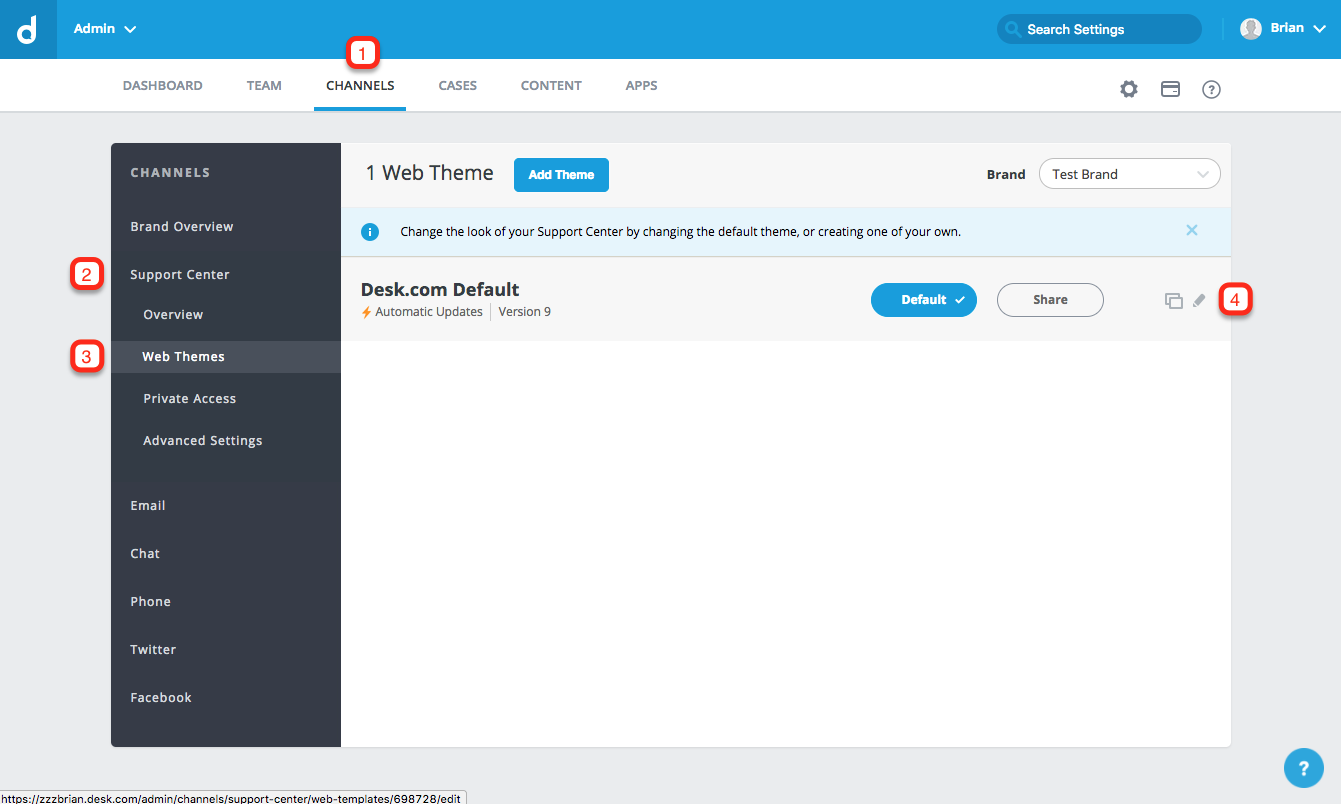 Lektion Use Web Themes To Customize Your Support Center Salesforce