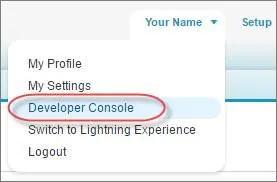 Access the Develoepr Console, Salesforce Classic