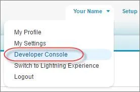 Acceso a Developer Console, Salesforce Classic