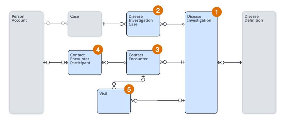Diagram of investigation objects and their relationships.