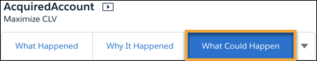 What Could Happen insight type on the Story navigation bar.