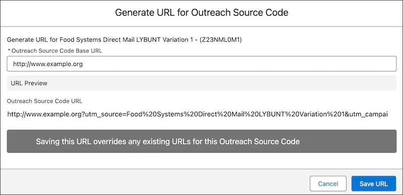 Generate URL automatically appends URL parameters to a base URL.