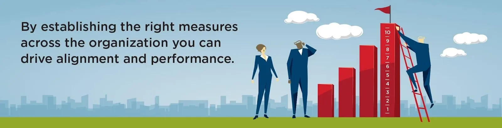 By establishing the right measures across the organization you can drive alignment and performance