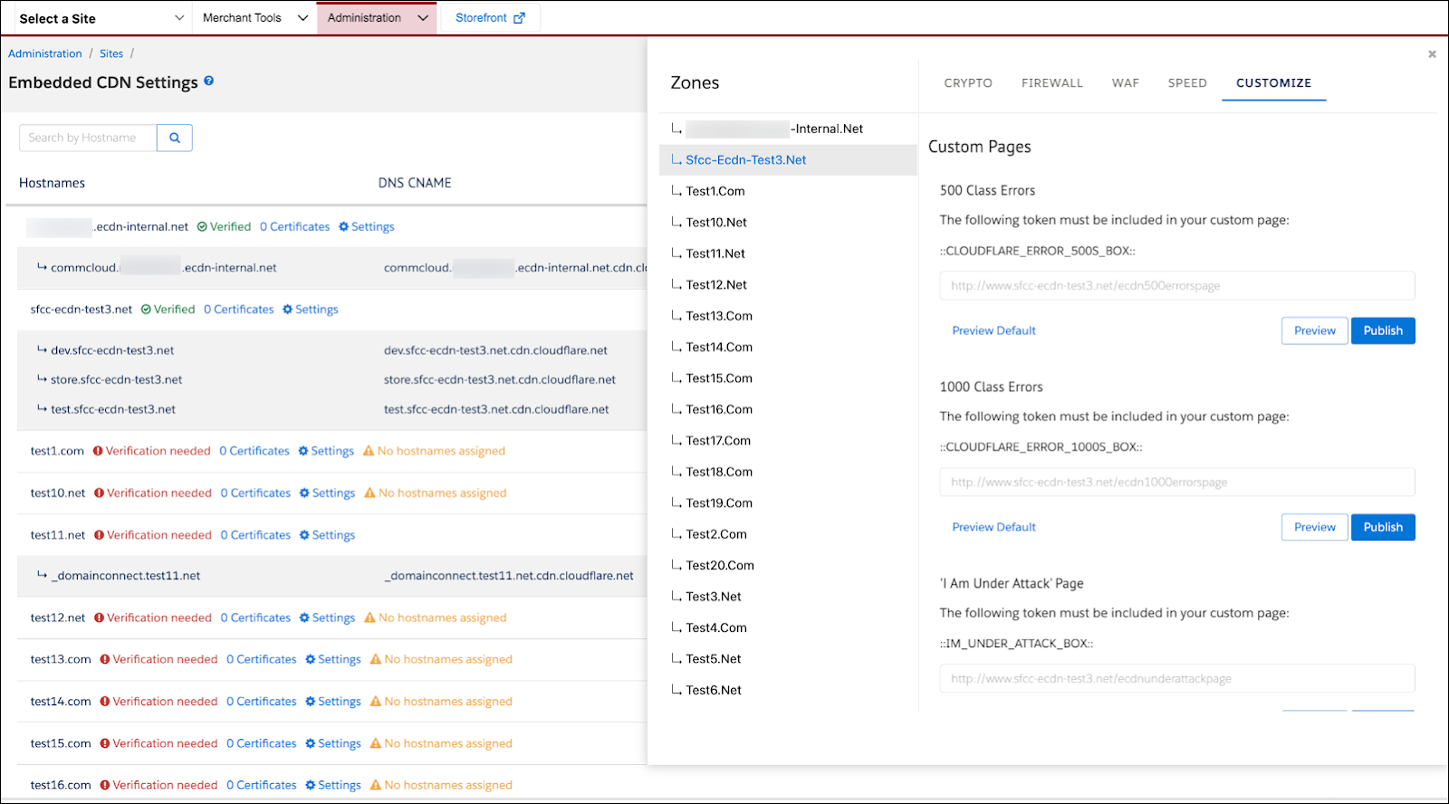 In Business Manager, specify the eCDN zone’s custom settings.