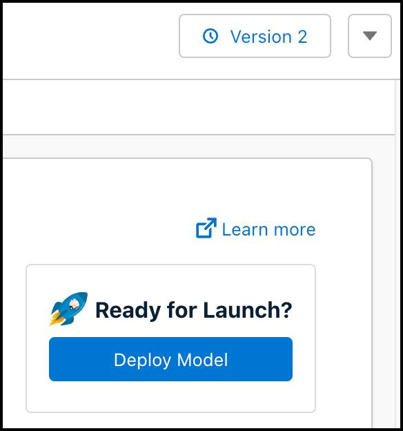 Deploy Model button