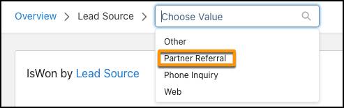 Select a Lead Source category.