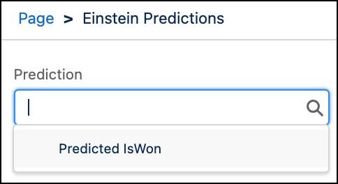 Référence de prédiction montrant le modèle IsWon prédit déployé