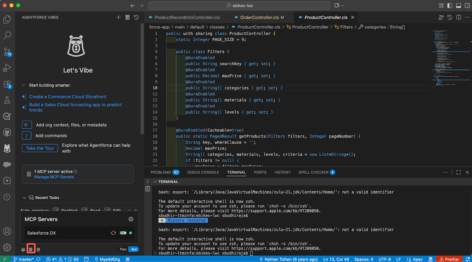 Abilitare i server MCP.