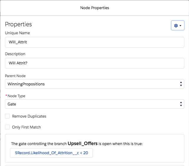 The Node Properties page showing Will_Attrit details