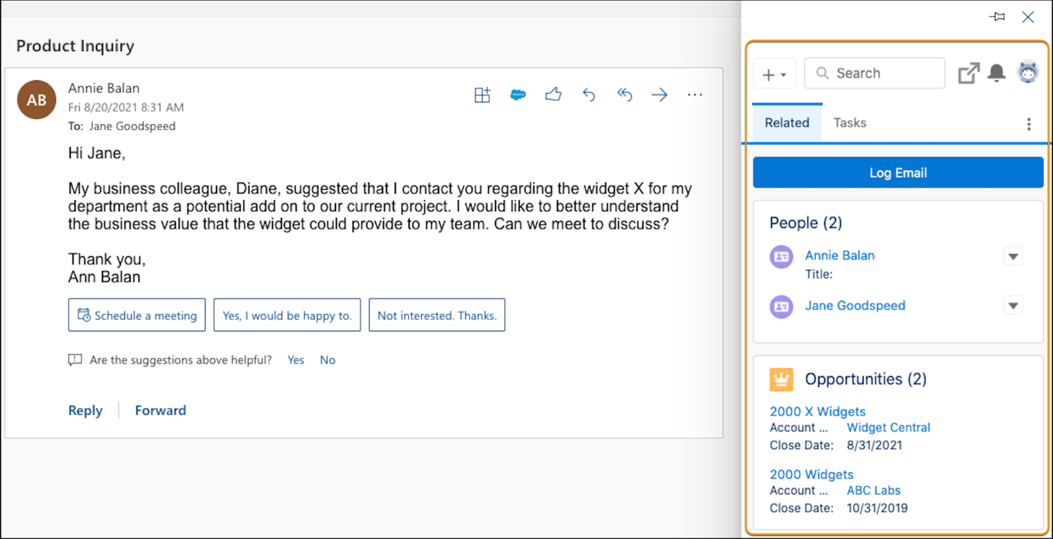 Email de escritorio con integración de Outlook