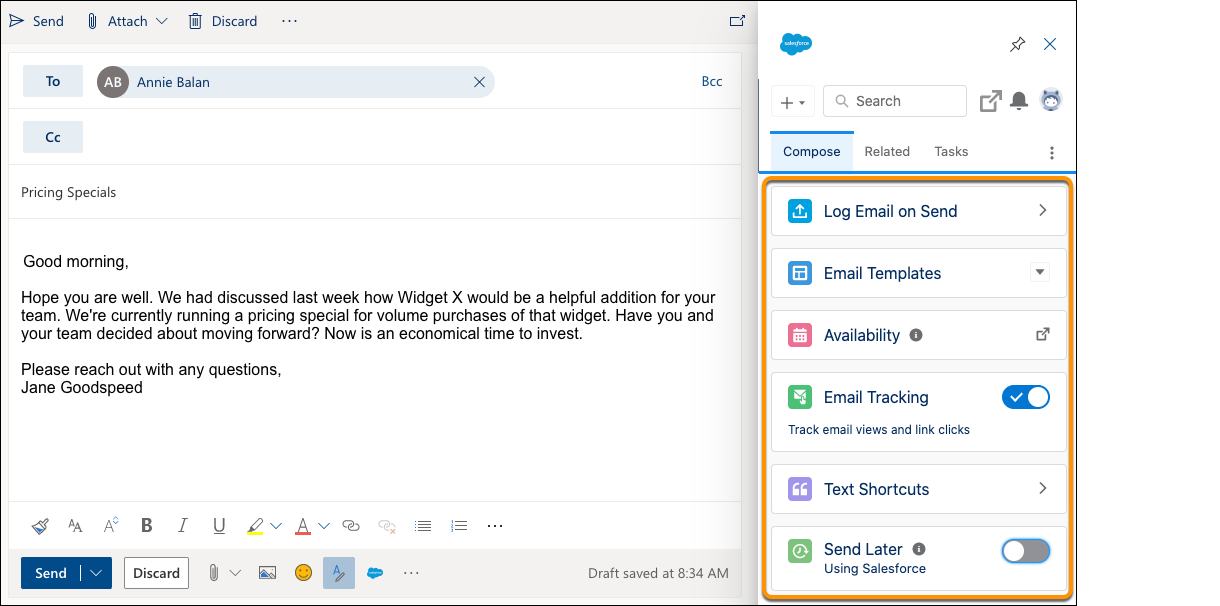 Email de escritorio con integración de Outlook e Inbox