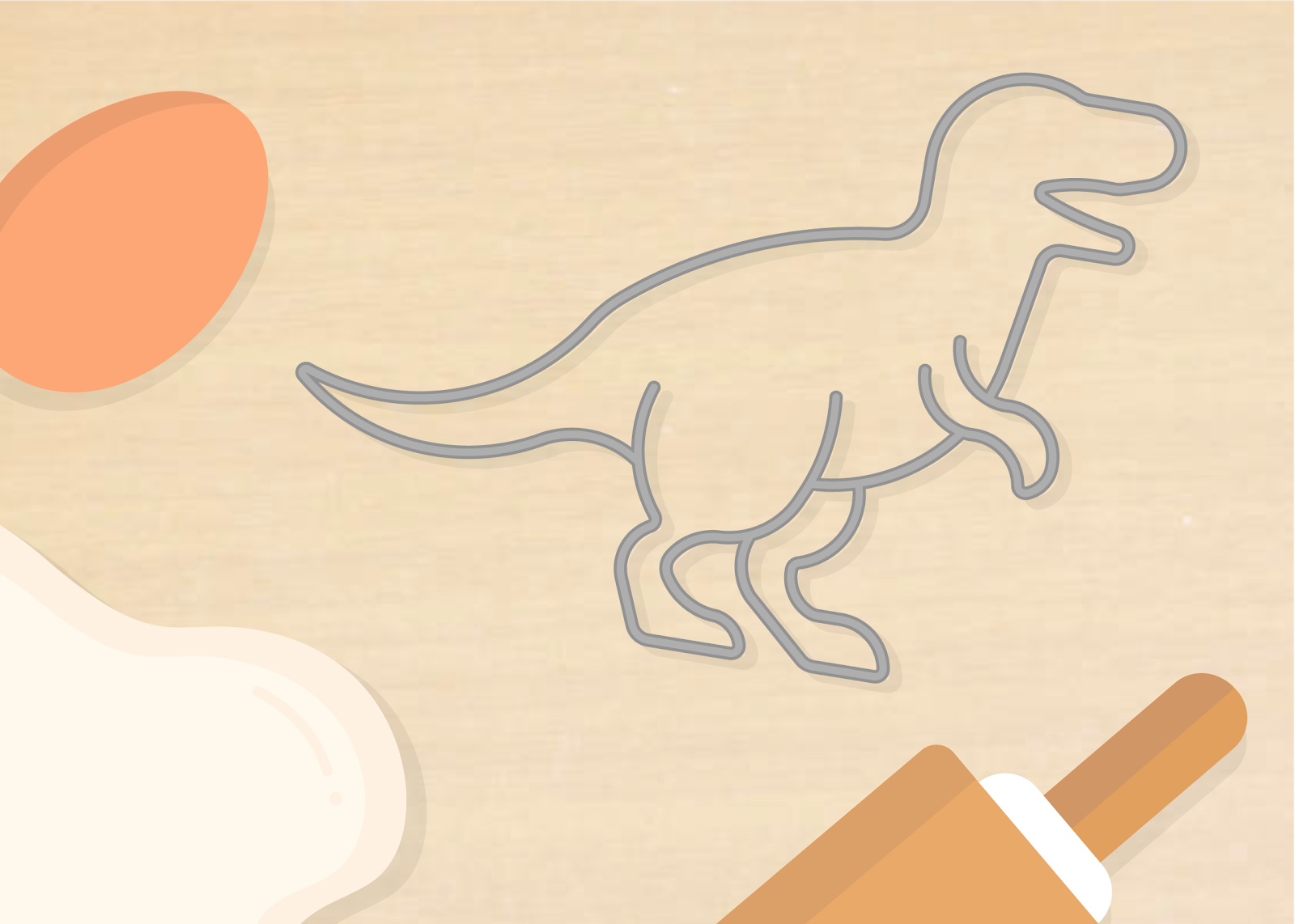 A dinosaur cookie cutter.