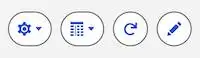 Four interactive, rounded buttons.