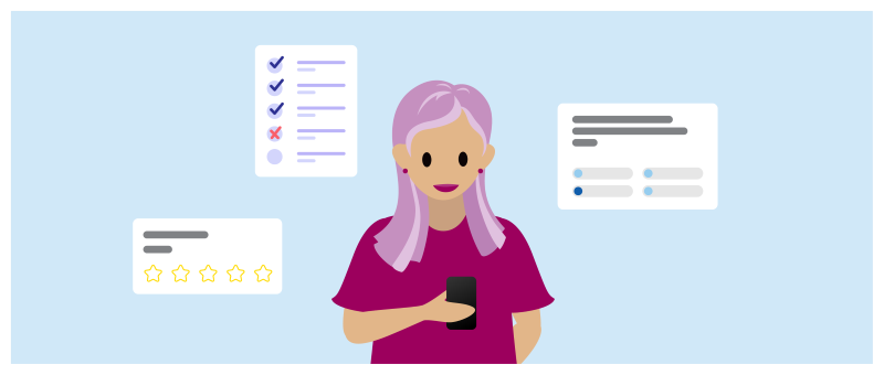 Customers sharing information via reviews, polls, and surveys.