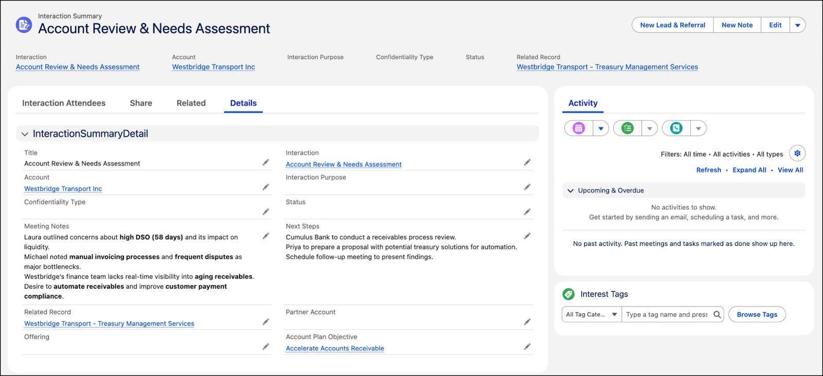 Zugehöriges Diagramm mit Informationen