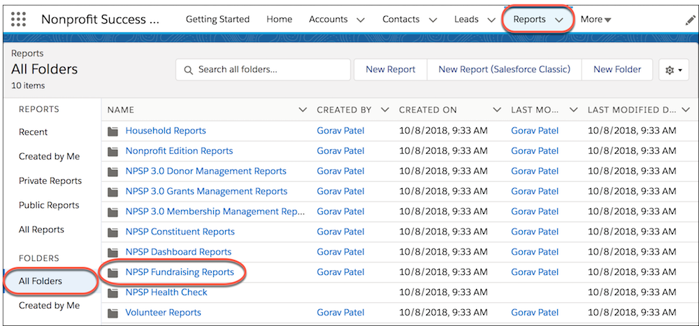 Format And Customize Npsp Fundraising Reports Unit Salesforce
