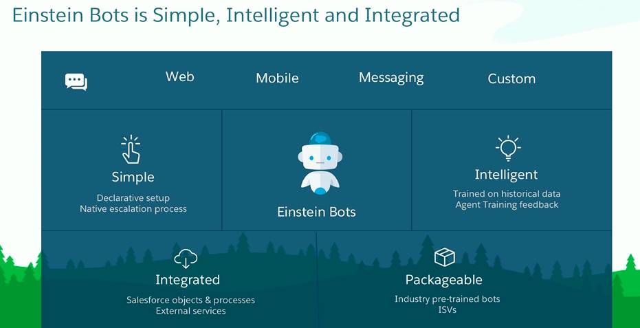 Corresponding visual on how Einstein Bots works