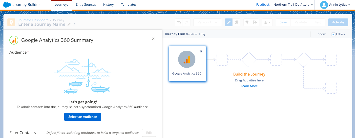 google analytics 360 integration for marketing cloud