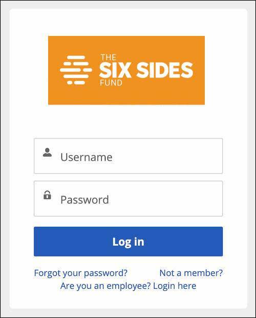 The Login page