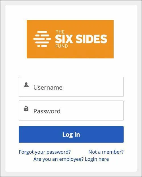 The Login page