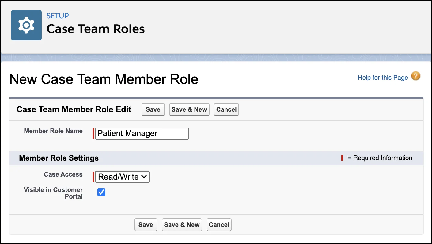Creation of Patient Manager role with Read/Write access.