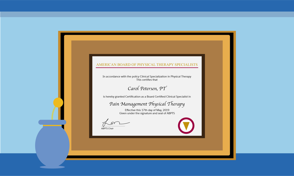 An example of Carol Petersen's credentials