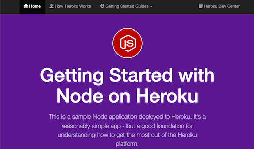 New App as it appears running on Heroku