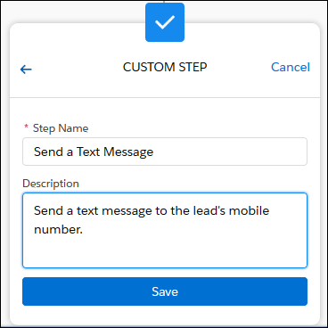 Adding a custom step.