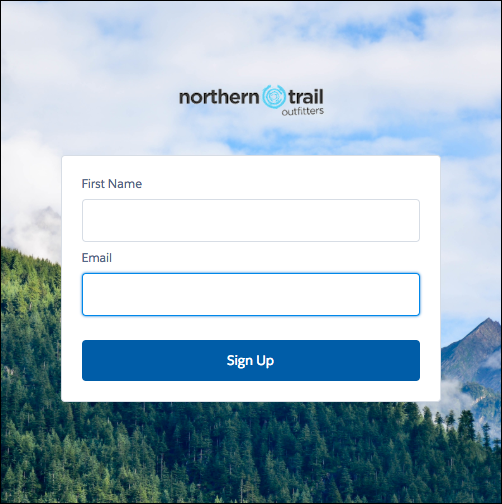 Configurable Self-Reg sign-up page screenshot