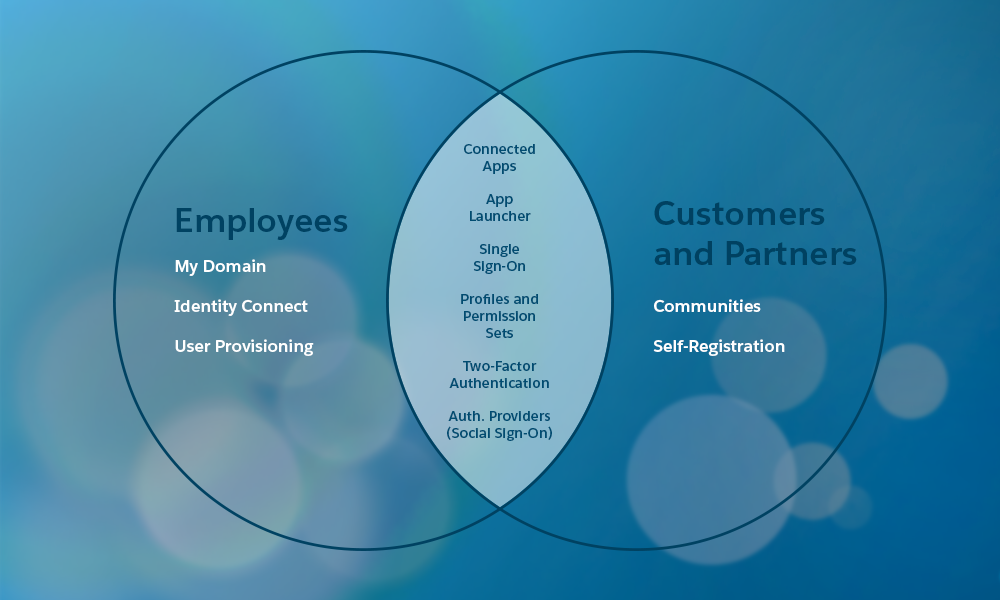 Diagram of features for different users