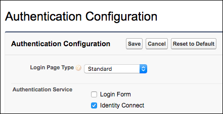 My Domain configuration with Identity Connect