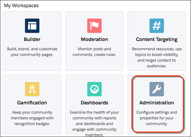 Dashboard für die Community-Verwaltung