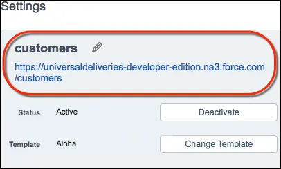 外部 ID コミュニティの URL