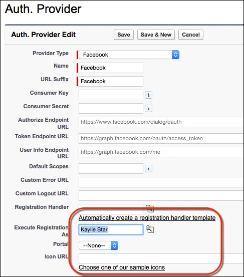 Auth provider configuration page