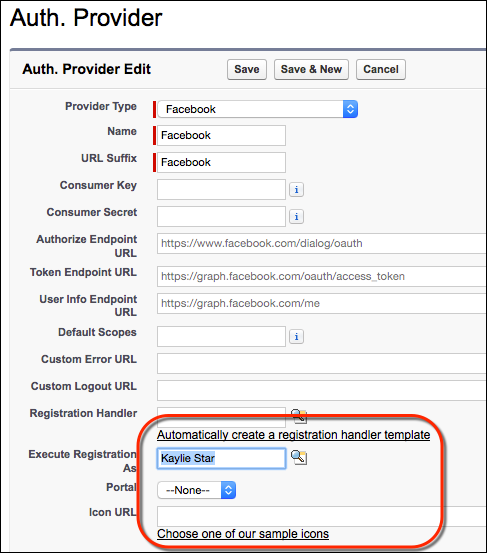 Auth provider configuration page