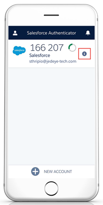 Salseforce Authenticator account information