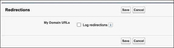 Redirections page.