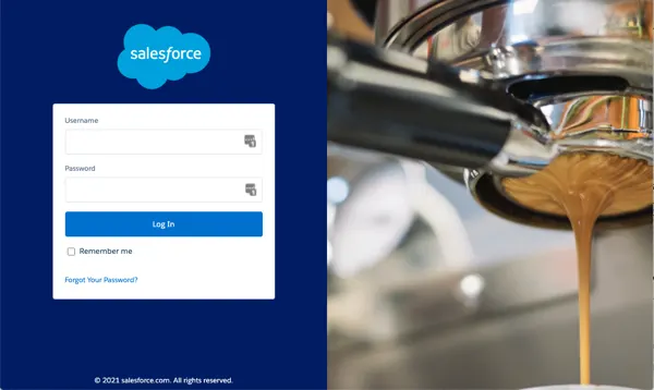 Sample login page.