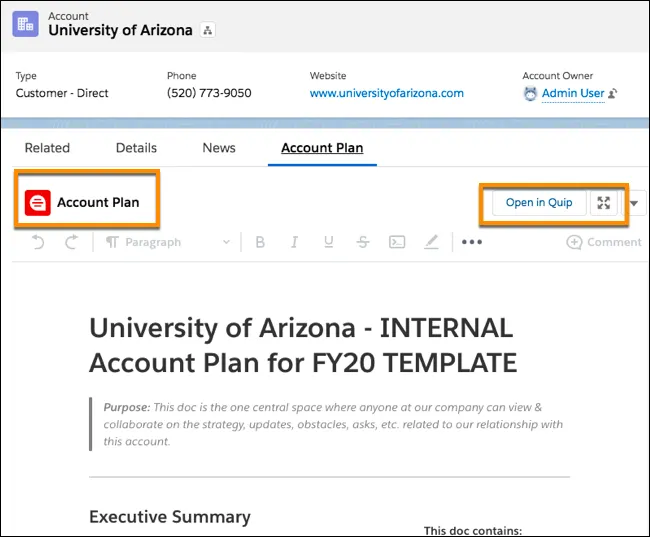 Add Quip Components to Your Salesforce Pages Unit | Salesforce