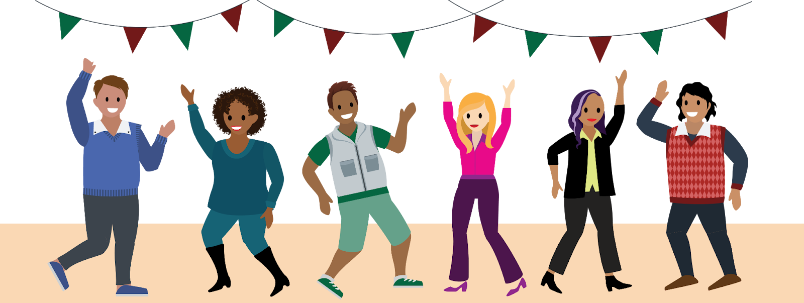 A group of employees celebrating.