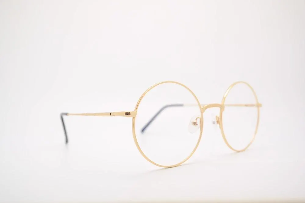 A pair of glasses on a white background