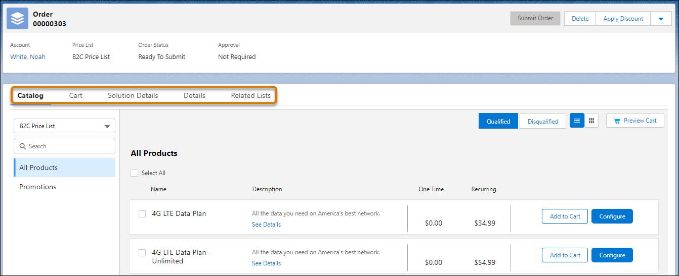 Industries CPQ Cart Features and Configuration Salesforce Trailhead