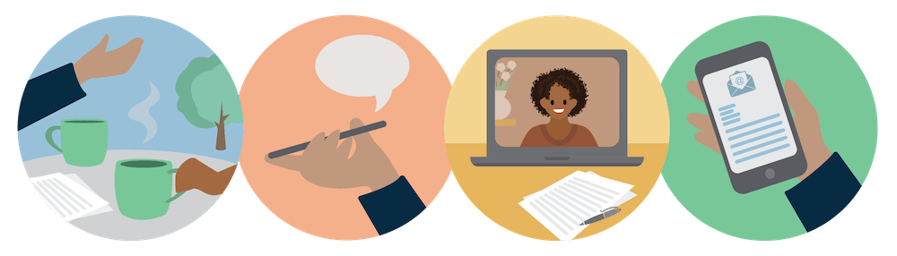 Different types of client communications that can be captured using Interaction Summaries.