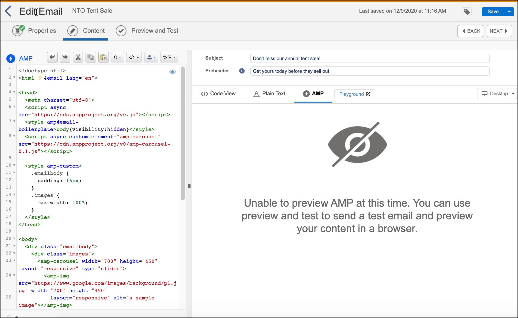 Interactive Email Creation Salesforce Trailhead