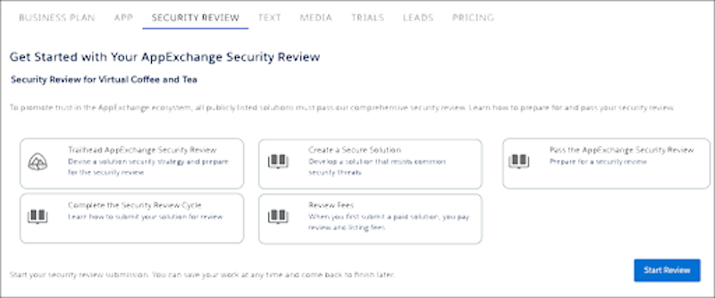 ソリューションのセキュリティレビューの申請 単元 Salesforce Trailhead