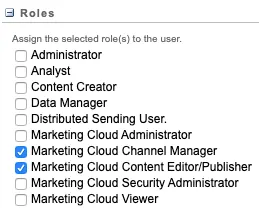 Navigate to the Account tab in Administration to assign user roles.